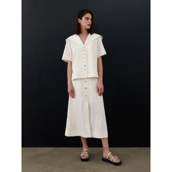 TWR SAILOR COLLAR BUTTON STITCH SHIRT_2COLORS