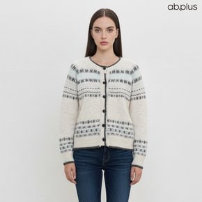 [ab.plus/신상] 노르딕 패턴 라운드 가디건 (LSA1MY54A)