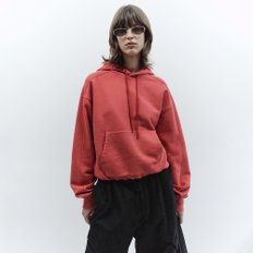 스노우 워시드 크롭 후디 WASHED RED