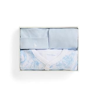 폴로 랄프 로렌 랄프 로렌 베이비 남아 투알 코튼 쓰리피스 기프트 세트(CWPO2STI0520103400)