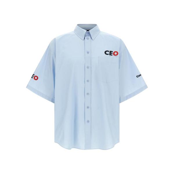 확대된 대표 발렌시아가 셔츠 BA316846BM LIGHT BLUE