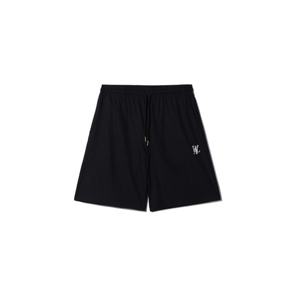 Signature summer relax half pants - BLACK