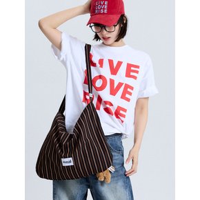 STRIPE ECO CROSS BAG BLACK