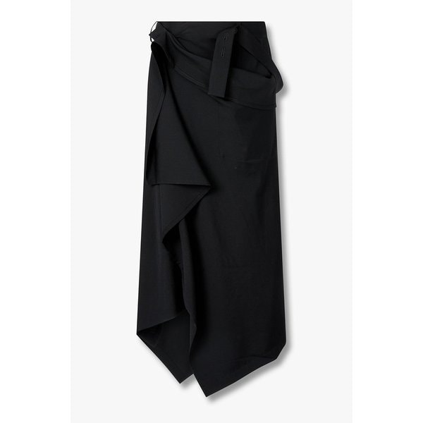 [REGULATION]드레이프 벨티드 울 스커트 6615316004000