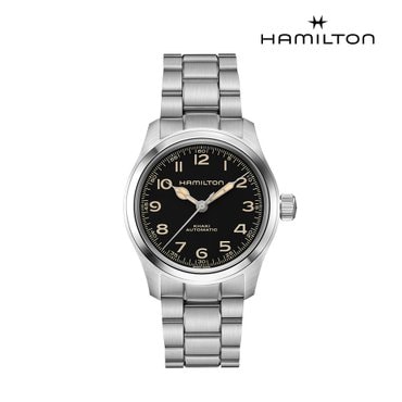 해밀턴 카키 필드 머피 38mm 블랙 다이얼 브레이슬릿 손목시계 H70405130