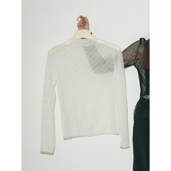 하트 시스루 반넥 블라우스_2colors