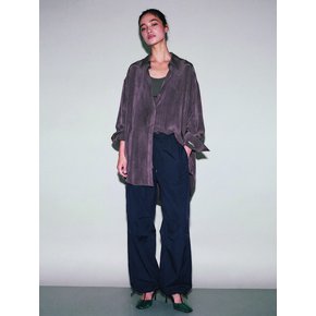 L2 Silky Suede Cupro Pintuck Shirt S192
