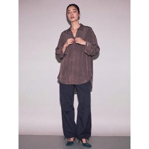 L2 Silky Suede Cupro Pintuck Shirt S192