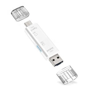 비즈 3in1 멀티 카드리더기 5핀 C타입 USB (화이트) (WD78957)