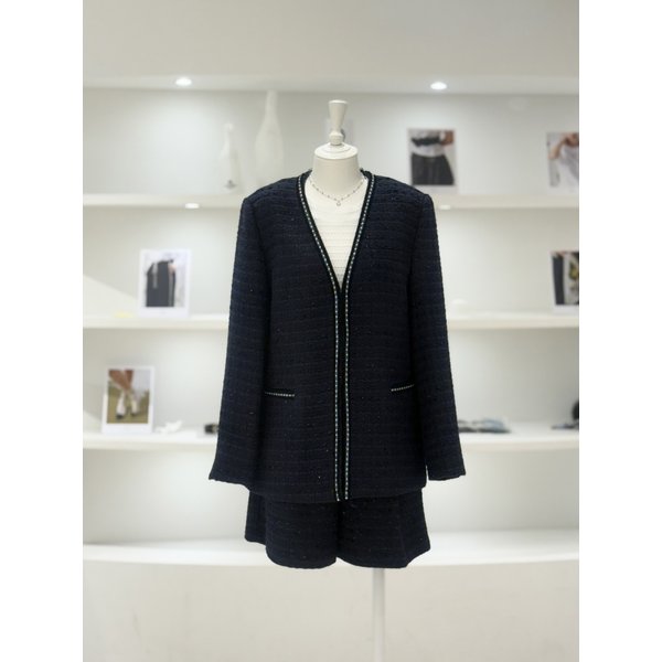 [여주점] 여성 스터드 포인트 트위드 자켓 (L261PSF005)