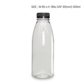 PET-주스 500ml 원형 밀폐용기 플라스틱용기 음료 페트병