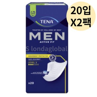  테나 맨 남성용 레벨2 성인용 기저귀 20pX2팩