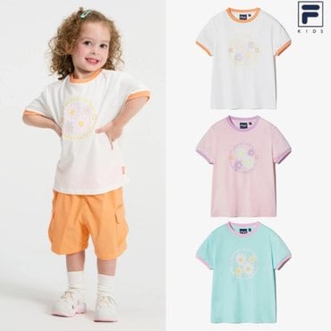 휠라키즈 [20%할인]●25 휠라키즈 Daisy 링거티셔츠 3컬러 (FK2RSH2401F)