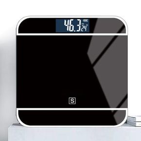 i79블랙 강화유리 디지털 LCD 체중계 180kg