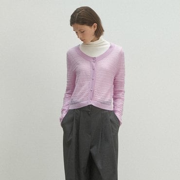 나인(Atelier Nain) (택가:89,000원)스카시 펀칭 알파카 가디건(CD-2139)