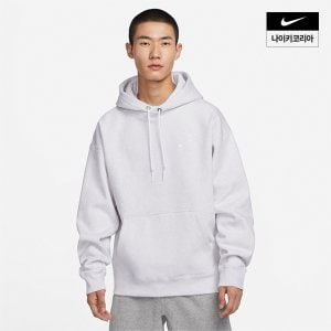 나이키 맨즈 나이키 솔로 스우시 플리스 풀오버 후디 NIKE DX1356-051