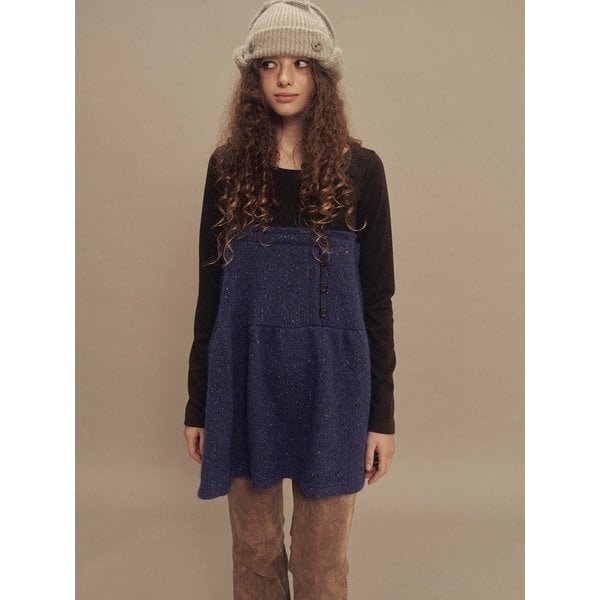 미드나잇 블루 트위드 니트