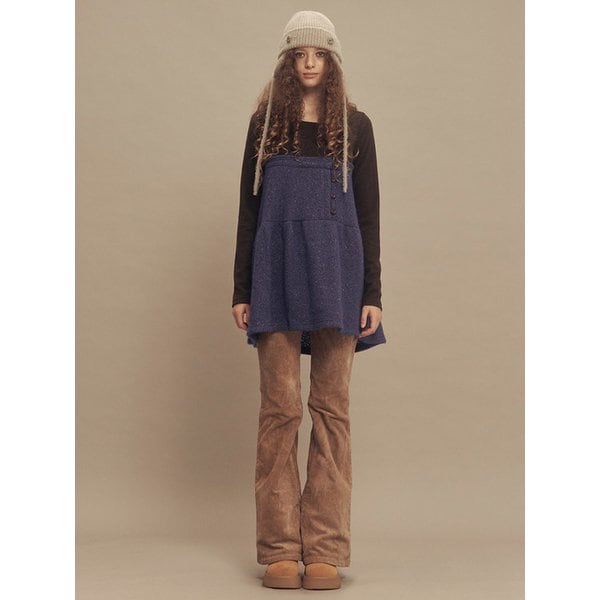 미드나잇 블루 트위드 니트