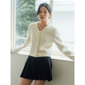 [단독]Point Ribbon Tweed Jacket - Ivory