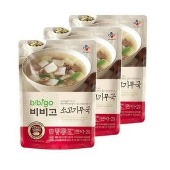 CJ제일제당 비비고 소고기무국 500g 3개