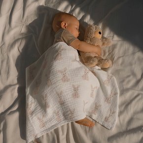 투클로버 햇살 토닥 순면 블랭킷 신생아 낮잠 이블 거즈 100x100cm