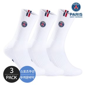 PSG 파리 생제르맹 남성 스포츠 쿠션 넥 컬러라인 중장목양말 3P WH_P362630968