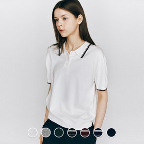 355531 여 12gg 클래식 반팔 폴로넥 니트 스웨터