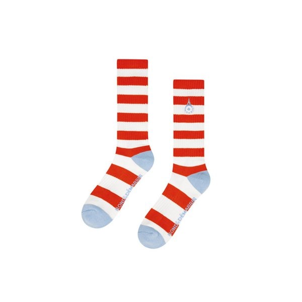 [남녀공용] 시그니처 컬러 스트라이프 장목 양말