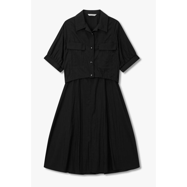 셔츠 레이어드 슬리브리스 원피스 7155337001199