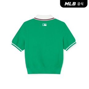 [코리아공식]여성 스포티브 바시티 반집업 반팔니트 NY (Neon Green)