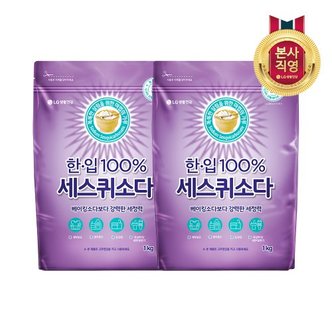 엘지생활건강 한입 세스퀴 탄산소다 1KG x2개_표백제