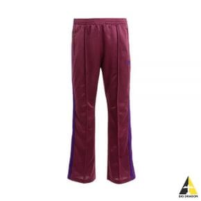 NEEDLES 니들스 Boot-Cut Track Pant - Poly Smooth Wine (NS248) (부츠컷 트랙 팬츠)