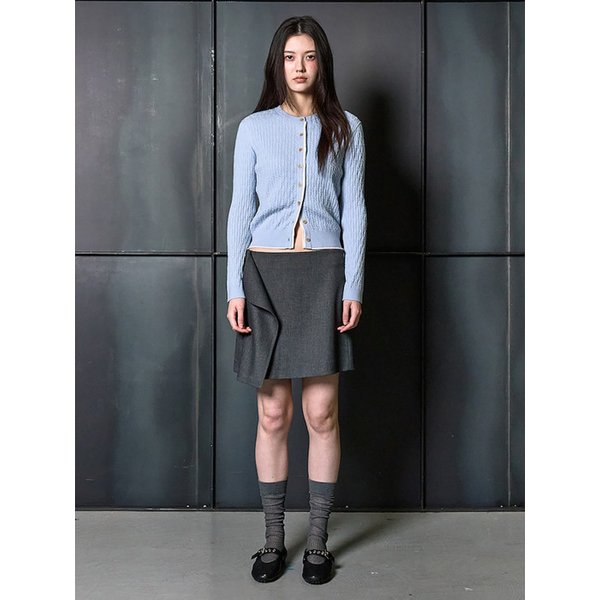 Cable Knit Cardigan  Sky Blue (KE615AM02Q)