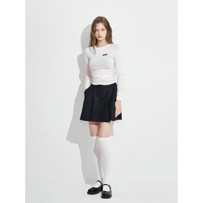 Rose Layered Mini Skirt [Black]