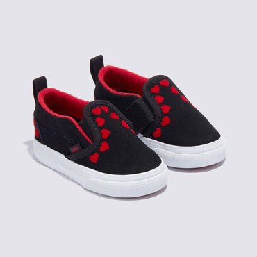 반스 토들러 Slip-On 슬립온 V 하트 블랙 / VN000D0TY091