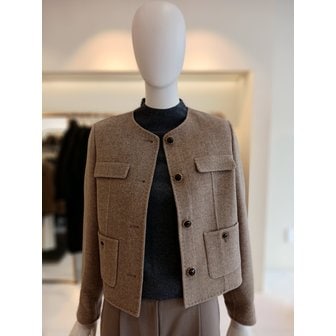 CC콜렉트 [여주점] 씨씨콜렉트 라운드넥크롭자켓 E261msg155