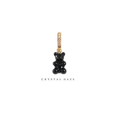 [정품] 크리스탈 헤이즈 Pave Notalgia Bear Pendant - Black (PCT-Black)