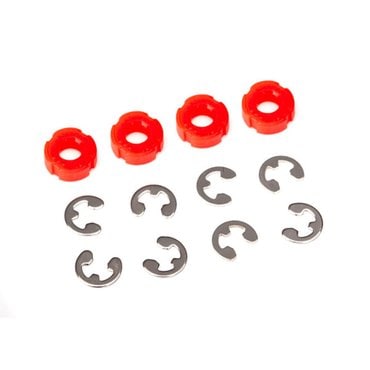  AX8261 Piston, damper (red) (4)/ e-clips (8)