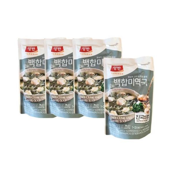 확대된 대표 동원 양반 백합 미역국 460g x4개 즉석국 즉석탕 간편식(1)