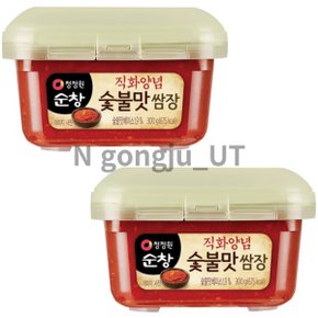 청정원 순창 불맛 직화 양념 숯불맛 쌈장 300g 2개