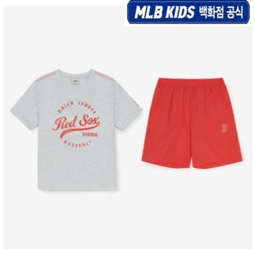 MLB키즈 [백화점 공식]25SS  빈티지 원형 아트웍 티셔츠 세트  7AS1VT153-43RDL