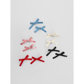 [2SET] petit ribbon hair pin (5colors)