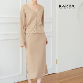 KARRA 프로와이넥가디건+스커트SET_KB2FSE004A