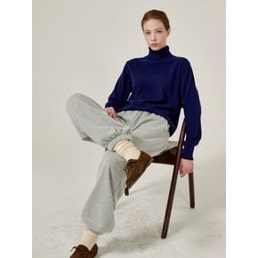 Cashmere turtle neck knit (Navy)