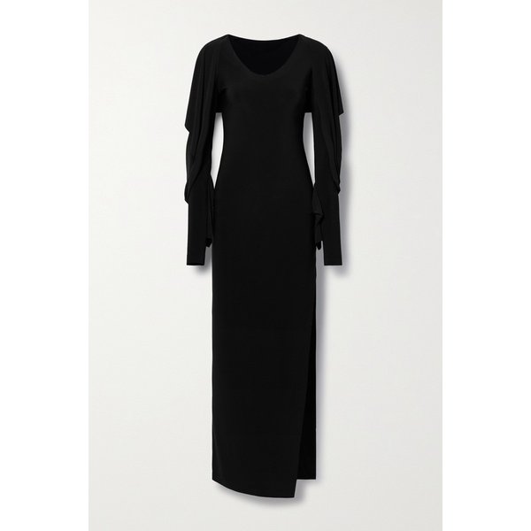 노마카말리 컷아웃 스트레치 저지 후드 맥시 원피스 1647597328078434