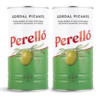  perello green olive 페렐로 굵은 씨없는 그린 올리브 1.44kg 2캔