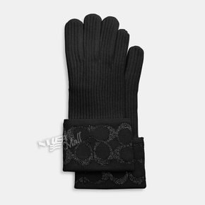 시그니처 메탈릭 니트 장갑 CAO57 COACH SIGNATURE METALLIC KNIT GLOVES