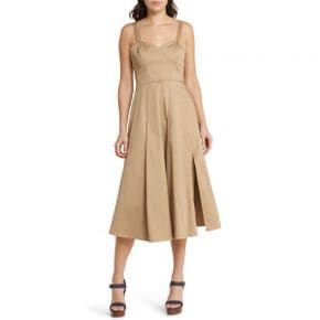 4601550 Du Paradis Sleeveless Stretch Poplin Midi Dress