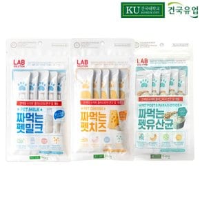 건국유업 짜먹는 펫 간식3종 12g x 5개입 (치즈/밀크/유산균) 강아지/고양이 간식
