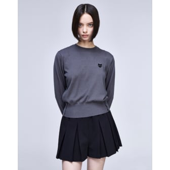 송지오 [파주점] [송지오우먼]지제로 팬서 크루넥 니트 그레이 WH2KT802GY